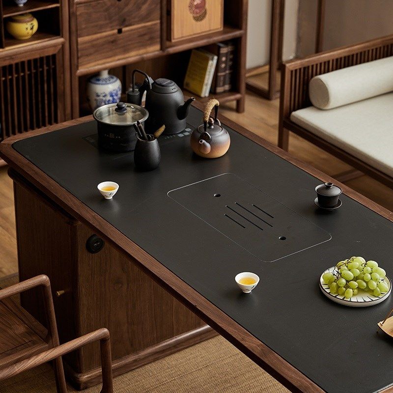 有枝新中式北美黑胡桃木实木岩板茶桌阳台茶室茶桌椅组合原木茶台,住宅家具,家用茶台/茶桌,淘宝优惠券,粉丝福利购,淘宝优惠卷