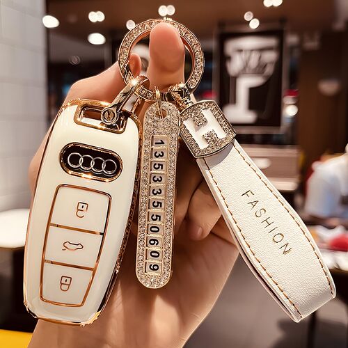 奥迪新a6l钥匙套a4l/a3/q5l/q7/q8/q3/q2l/a5/a8l/tt壳高档女包扣