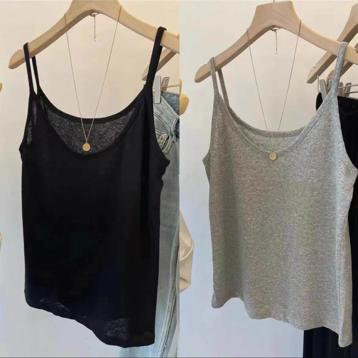 柔软薄款莫代尔吊带背心女西装内搭休闲百搭宽松大码胖mm无袖上衣