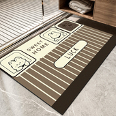 化妆室地垫浴室防滑吸水厕所强门口洗手间矽藻泥速干 干脚垫地毯