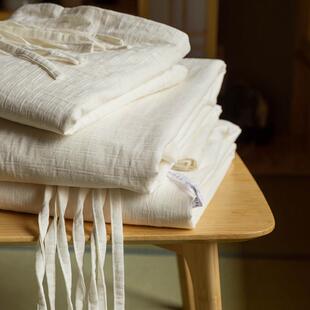 出口日本！被套单件纯棉全棉白色水洗棉单人双人床单被罩简约日式