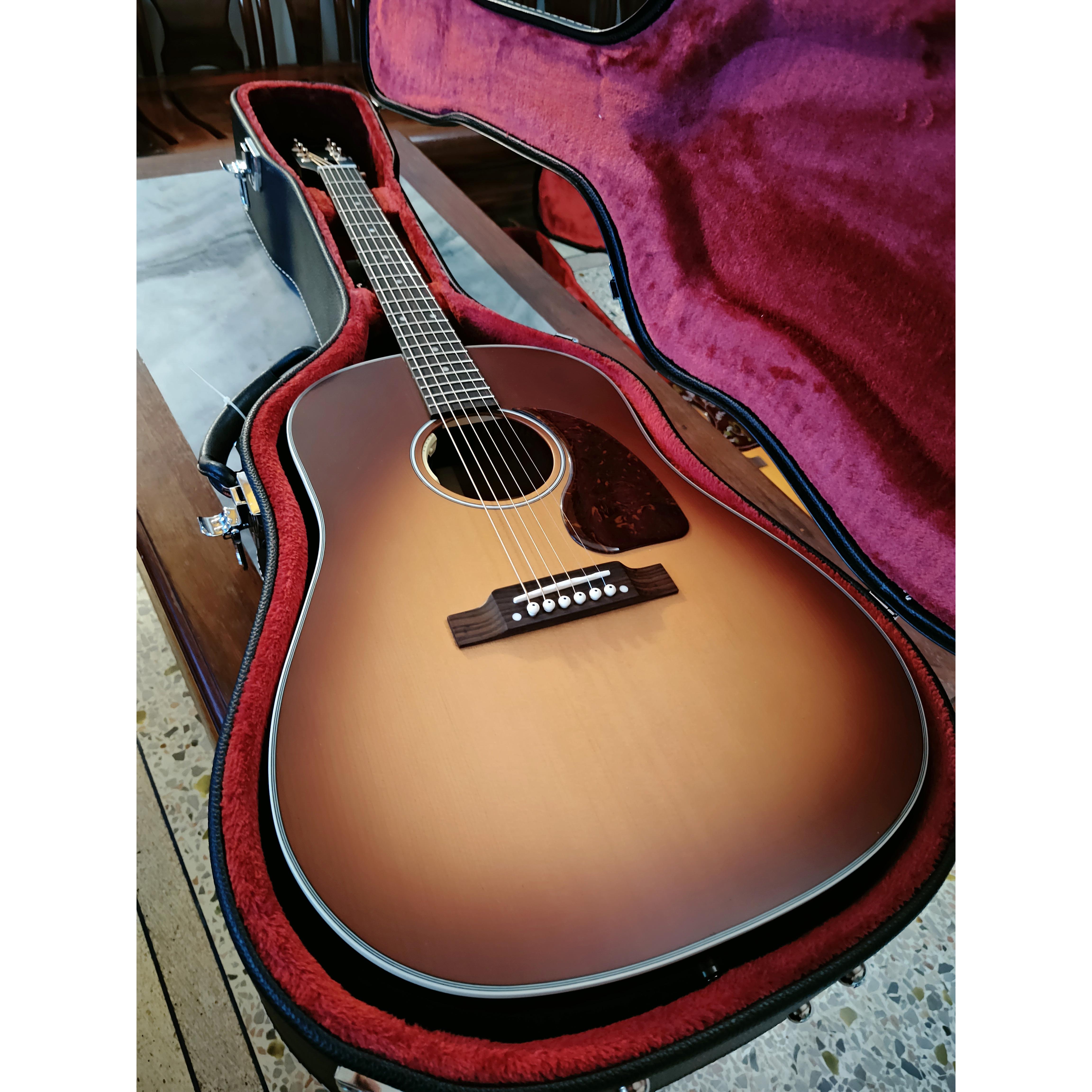 吉普森j45哑光硝基漆漆面国产手工复刻1:1全单配置41寸民谣吉他