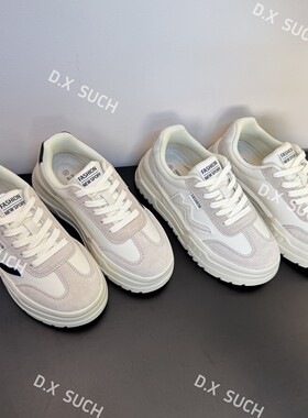 D.X SUCH女春夏款时尚休闲板鞋学生运动鞋厚底增高阳光百搭1008