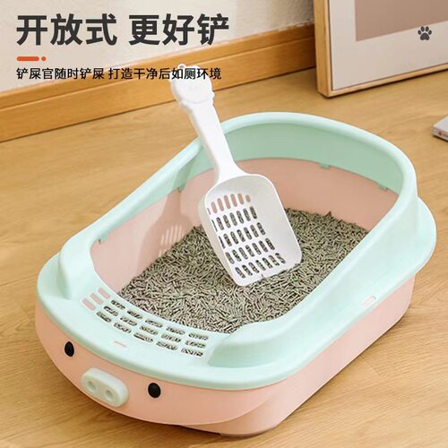 一件包邮猪猪猫砂盆猫大号封闭式猫厕所小号猫咪用品宠物家用