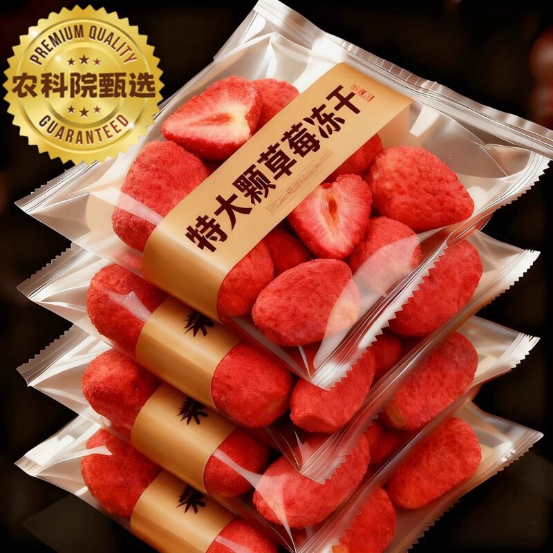 央妈推荐丹东冻干草莓整颗无添加草莓干烘焙雪花酥冻干果干脆零食
