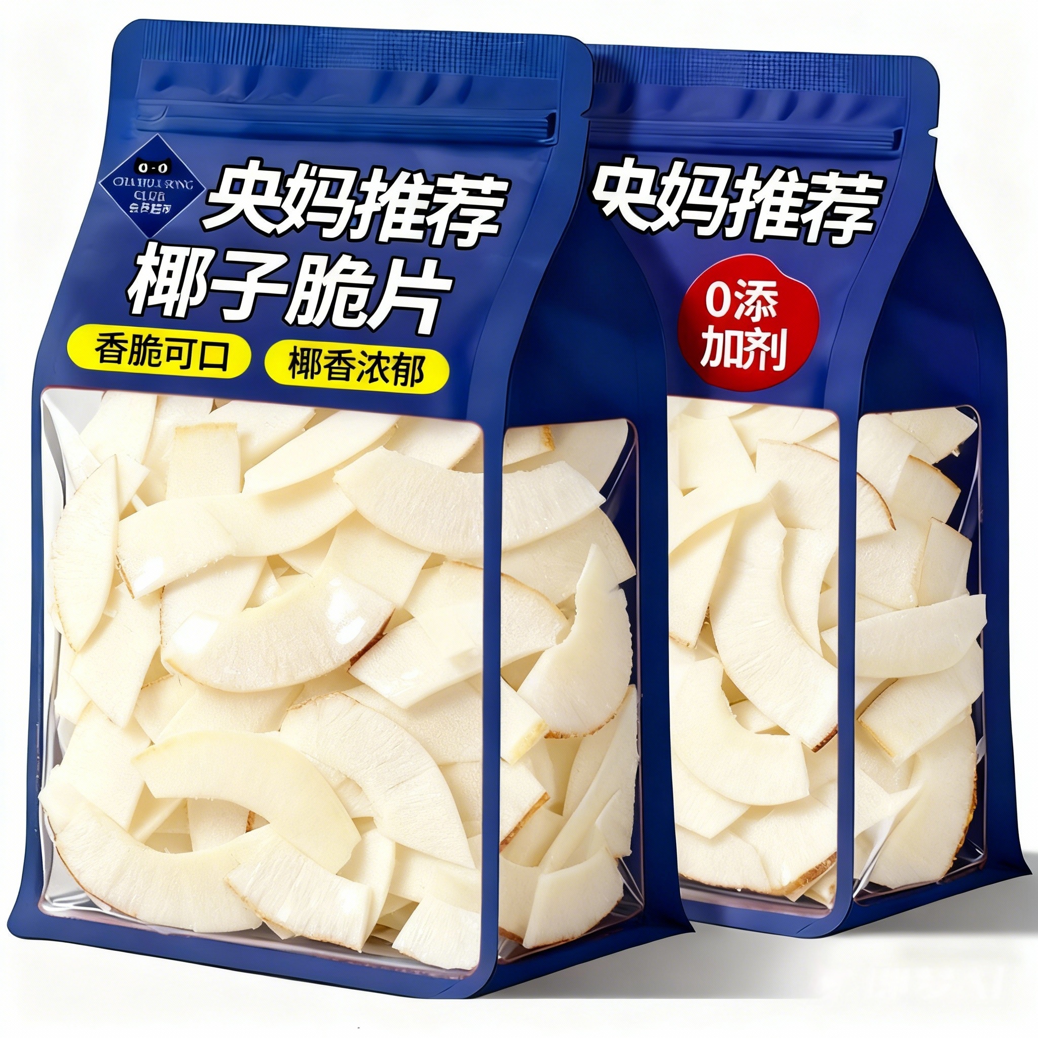 椰子脆片正宗海南特产椰子片即食零食烤椰肉椰子肉原味新鲜椰子角