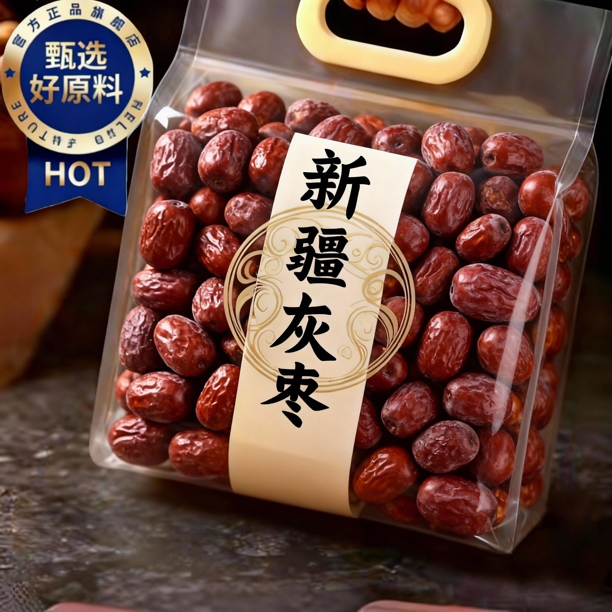 新疆若羌灰枣特级新疆特产官方旗舰店正品一级原生态红枣补气养血