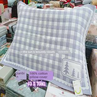 【官方旗舰店正品】纱布枕巾纯棉一对轻奢高级感等品建斌 100%全
