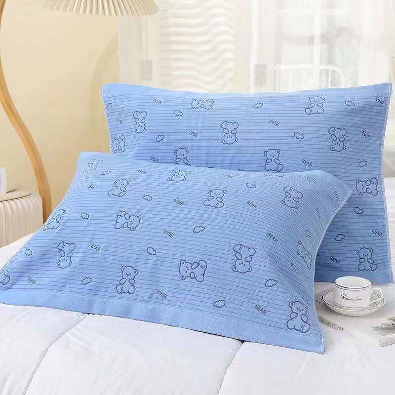 【官方旗舰店正品】纱布枕巾纯棉一对轻奢高级感等品新款莱薇舒溪