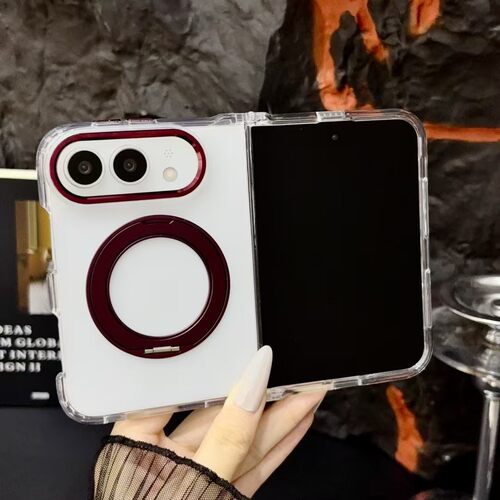 磁吸折叠支架手机壳 透明全包防摔保护套 适用苹果iPhone Duo