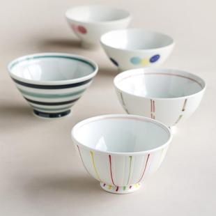 釉下彩陶瓷原装 日本有田烧高脚饭碗家用吃饭小碗日式 进口米饭碗
