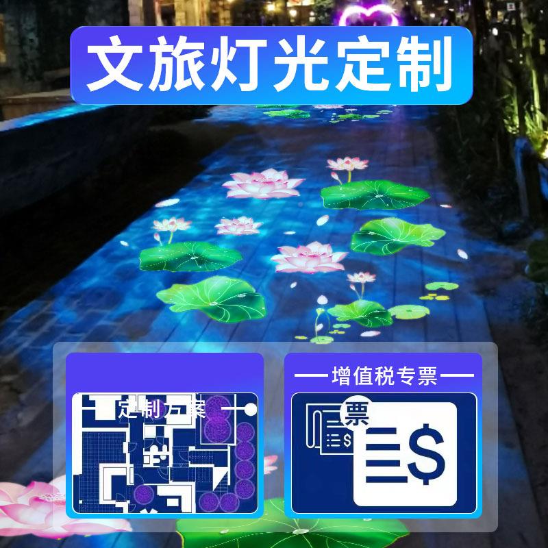 双头动态水灯图案投ST影灯log纹射灯户化外防水亮门头店o铺图案灯