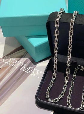 高级感小号hardwear项链竹节马蹄扣链环U形情侣毛衣项链轻奢礼物