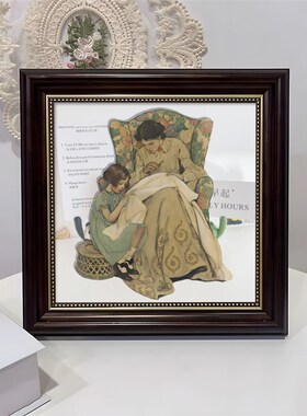 【镜面画】复古镜子m装饰画桌面摆件美式相框送母亲小朋友礼物推