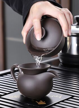 豪峰整套紫砂茶具套装家u用实木茶盘功夫茶具茶壶茶海茶道配件