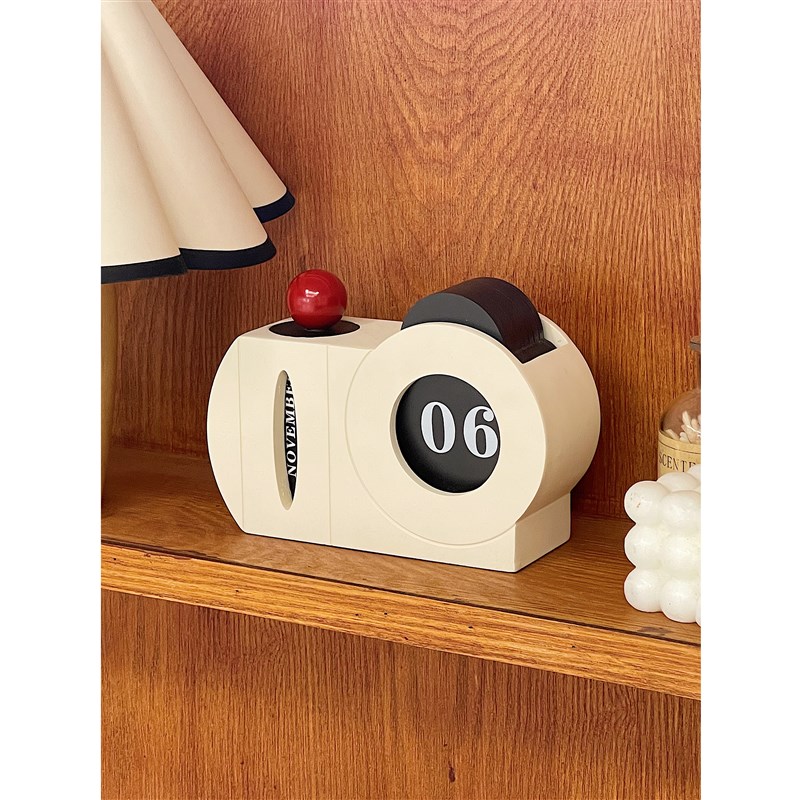 奶油风复古卡片日历n台历万年历创意摆件客厅桌面家居高级感装饰