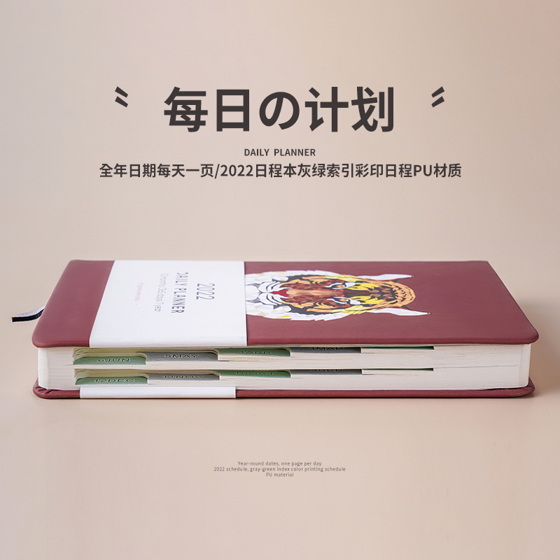 2022年日程本65天每日计划本一日一页日记本记事本时间管理日历