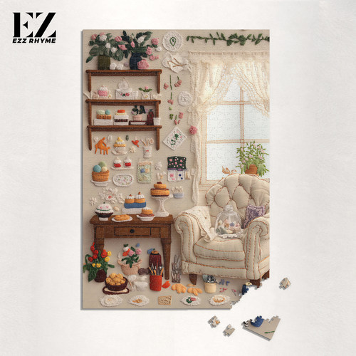 【刺绣款】Ezz图韵小铺正品《手作馨居》500/1000 原创椴木拼图