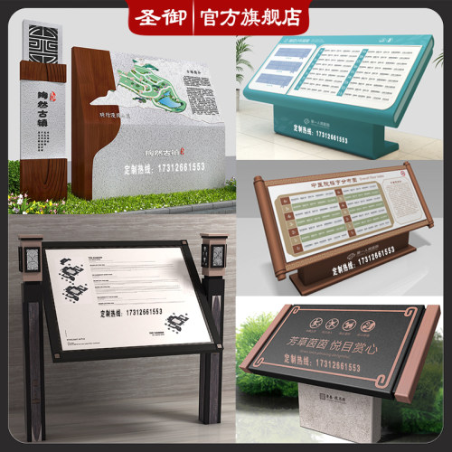商场导览指示牌户外导视台斜面导视牌落地楼层指向U索引园区导引