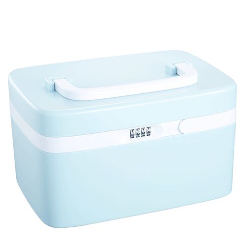 密码医药箱家用大容量常备药箱小号多层J带锁收纳盒家庭装学生宿