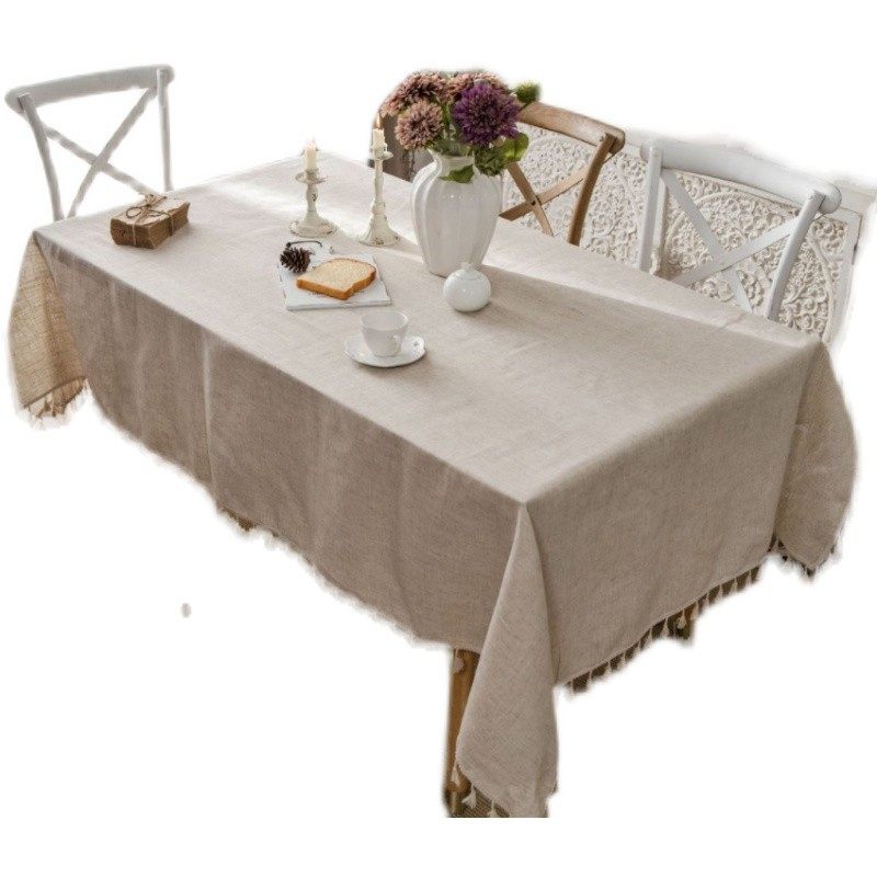 森系法式涤棉自然纯色餐桌布美式乡村餐具垫N布沙发巾电视钢琴盖,居家布艺,桌布,淘宝优惠券,粉丝福利购,淘宝优惠卷