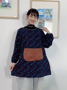 防水防油长袖罩衣30168全包厨房家用家务工作S围裙反穿衣工作服