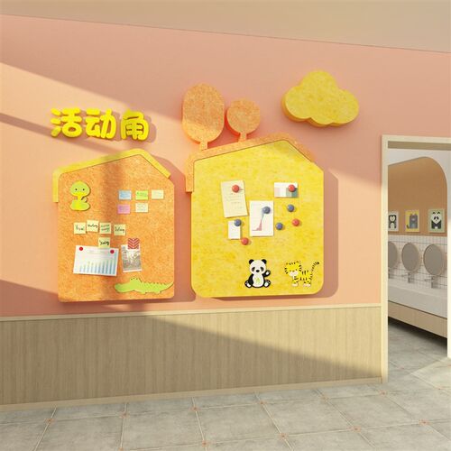 毛毡作品展示墙幼儿园文化环境创C设材料主题布置主题成品教室装