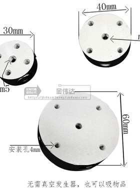 口罩真空吸盘伯努尔利非接触式真空吸盘SNET-20/30/40/60海绵吸盘