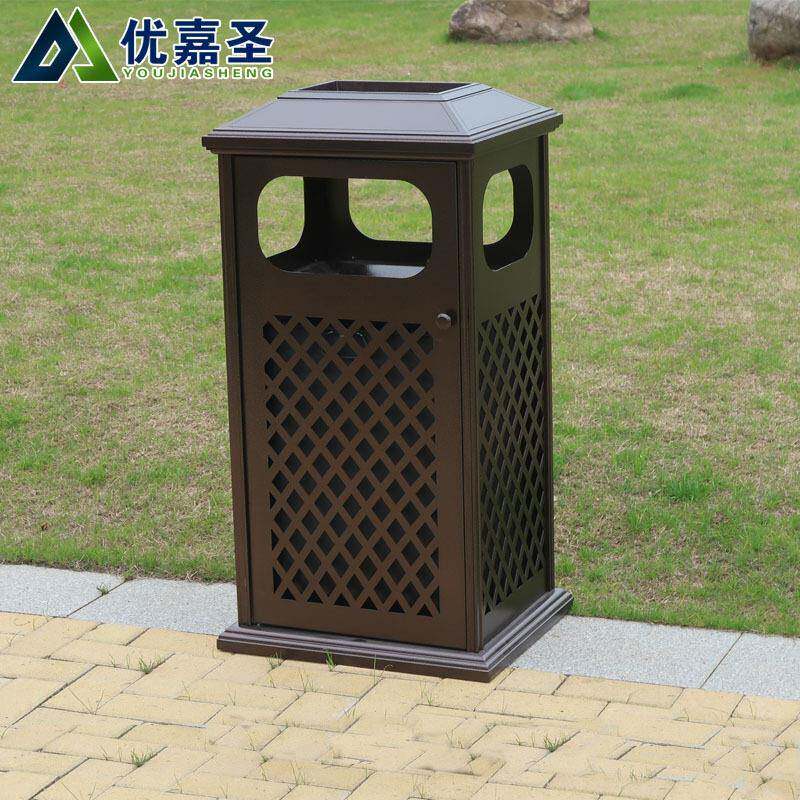 户外档铸铝别墅垃圾桶公园果皮箱景区垃圾箱室外铝合金垃圾箱