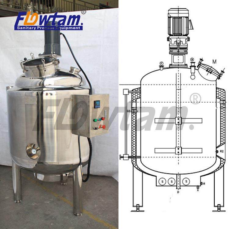 不锈钢电加热立式乳胶漆搅拌混合罐涂料设备琼脂粉搅拌罐,清洗/食品/商业设备,食品搅拌机,淘宝优惠券,粉丝福利购,淘宝优惠卷