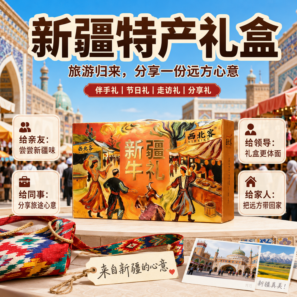 新疆西北客牛肉干伴手礼零食特产高档礼盒新年礼物公司团购年货礼
