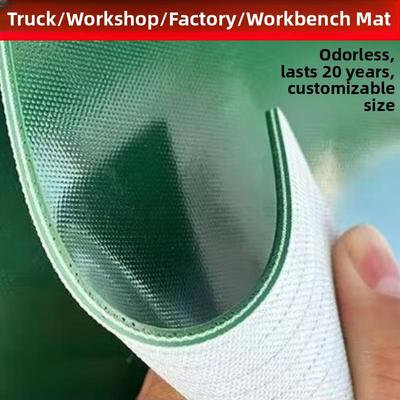绿色夹线橡胶垫特厚皮卡面包皮带三轮工作台垫耐磨防静电台垫桌布