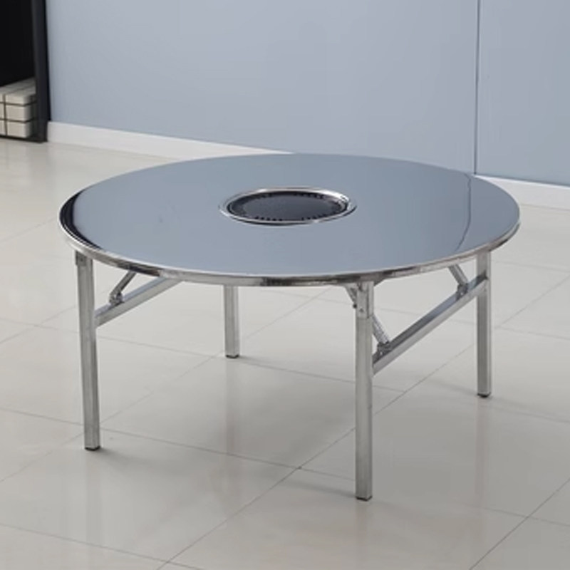 不锈钢圆桌方桌镀锌折叠架餐桌  户外家用商用烧烤火X锅地摊烤肉,商业/办公家具,烤肉桌,淘宝优惠券,粉丝福利购,淘宝优惠卷