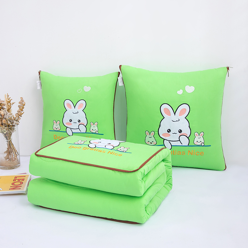 全棉高档抱枕f被子车载两用汽车内午休毯子空调被二合一靠枕头被