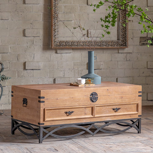 美式复古做旧工业风斗柜铁艺民宿客厅储物展示Q柜子装饰模型展示