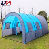 户外多人烧烤野营大隧道帐篷一室两厅G防暴雨十人户外用品装 备包