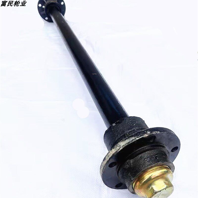 五孔六孔钢圈车桥平板拖车轴农机后斗配Q套轮毂轴头带气刹