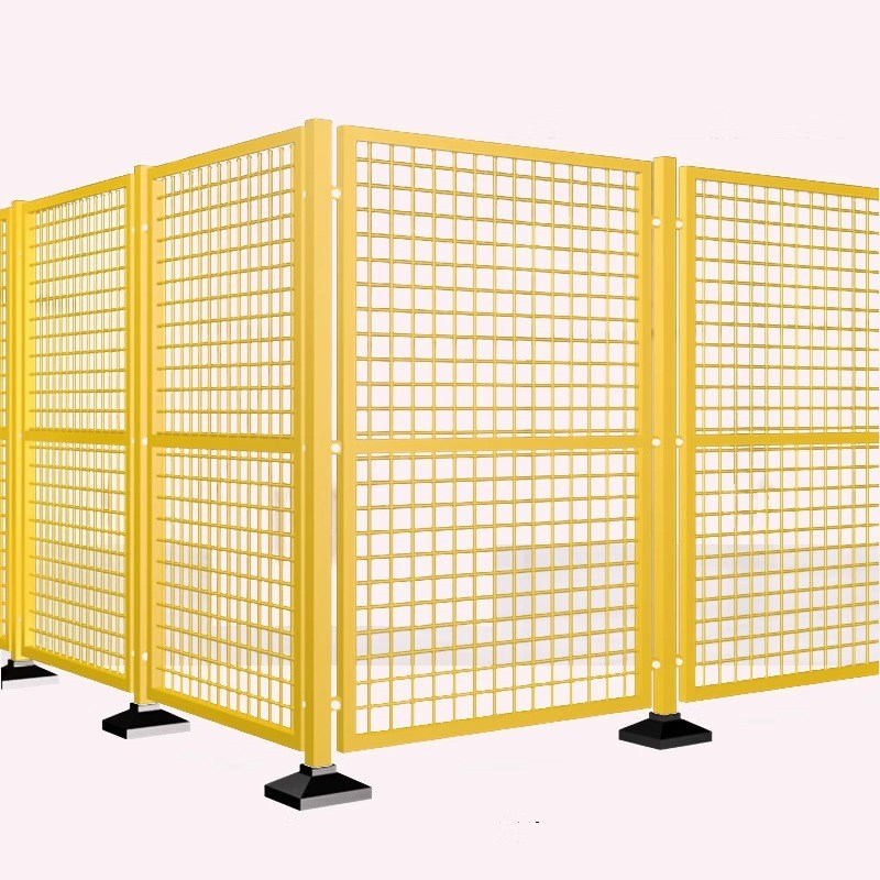 车间仓库隔离网围栏可移动u护栏工厂设备铁丝防护网底座免打孔栅