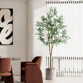 大型仿真绿植橄榄k树假植物盆栽室内橱窗商场落地造景装 饰盆景摆