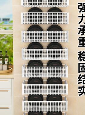 厨房门后a置物架橱柜墙上壁挂式多层调味品调料收纳架子免打孔挂