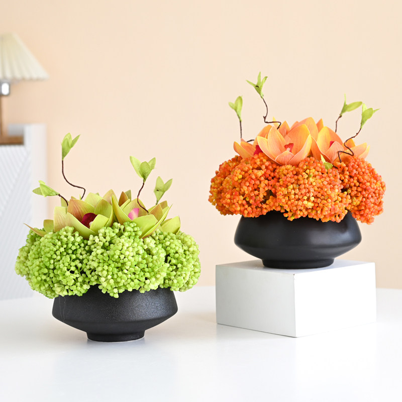 酒店餐桌花摆花大圆桌中间装饰摆饰假花饭厅台面转V盘摆设仿真花,家居饰品,餐桌花艺,淘宝优惠券,粉丝福利购,淘宝优惠卷