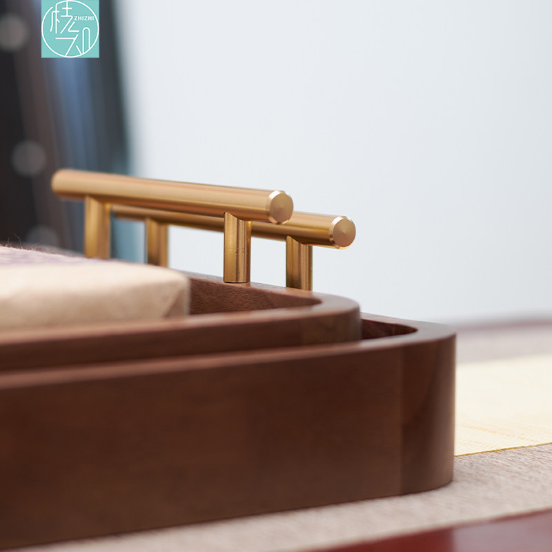 北美黑胡桃实木长方形茶具茶w杯茶点糕点水杯茶道盘家用托盘茶盘,餐饮具,餐用托盘,淘宝优惠券,粉丝福利购,淘宝优惠卷