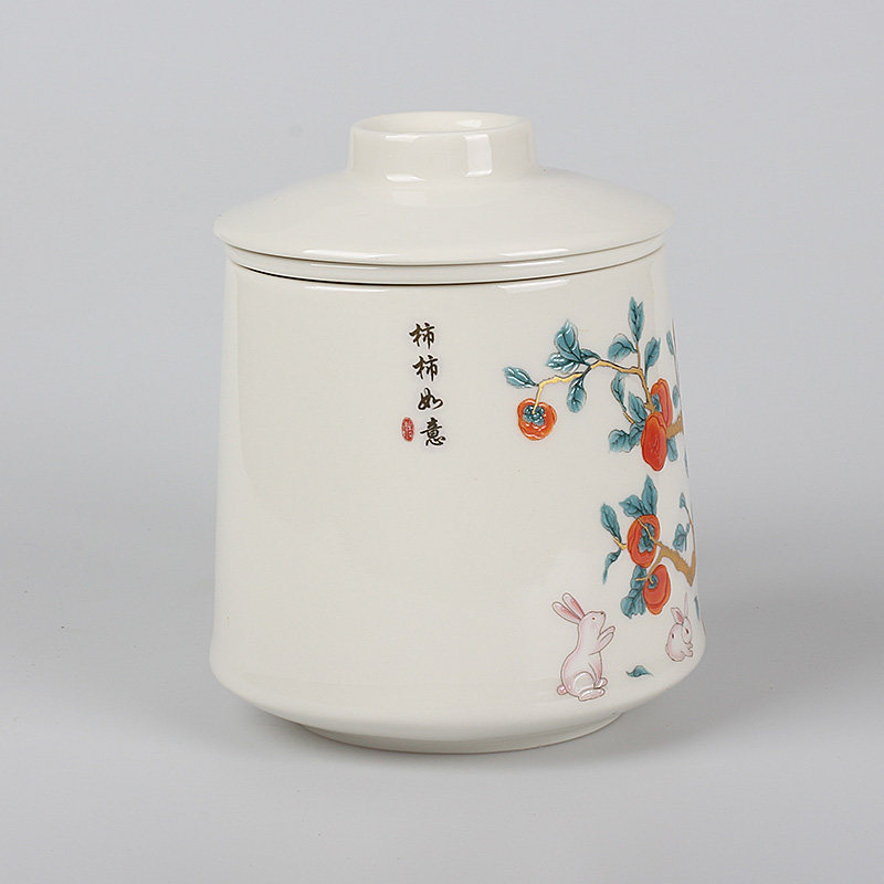 陶瓷茶杯办公杯茶水分离水杯家用B过滤带手柄大容量带盖杯子马克,餐饮具,茶杯,淘宝优惠券,粉丝福利购,淘宝优惠卷