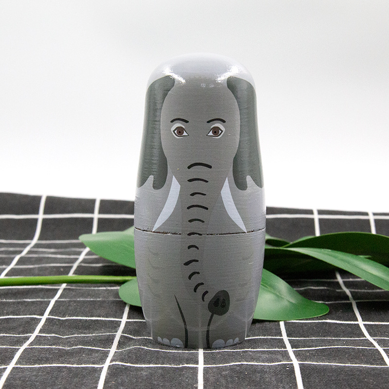 厂家俄罗斯套娃5层大象优质玩偶