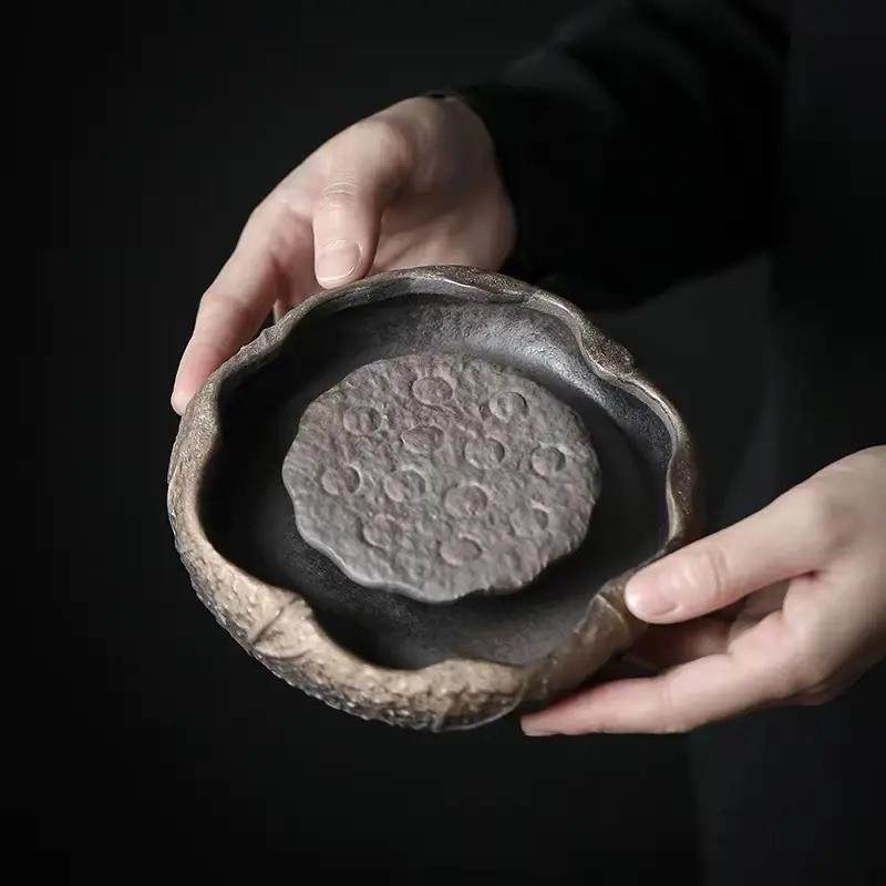 暖小瓷岩矿粗陶壶承可以养花种水培干泡台茶盘壶垫壶托日式茶道,餐饮具,茶道/零配,淘宝优惠券,粉丝福利购,淘宝优惠卷