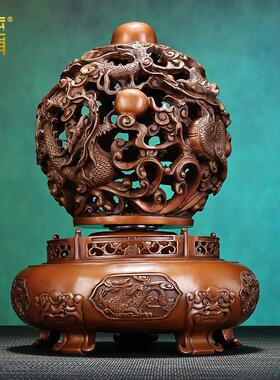 紫铜九转乾坤鼎摆件装饰品时来运转客厅办公室公司开业乔迁礼品