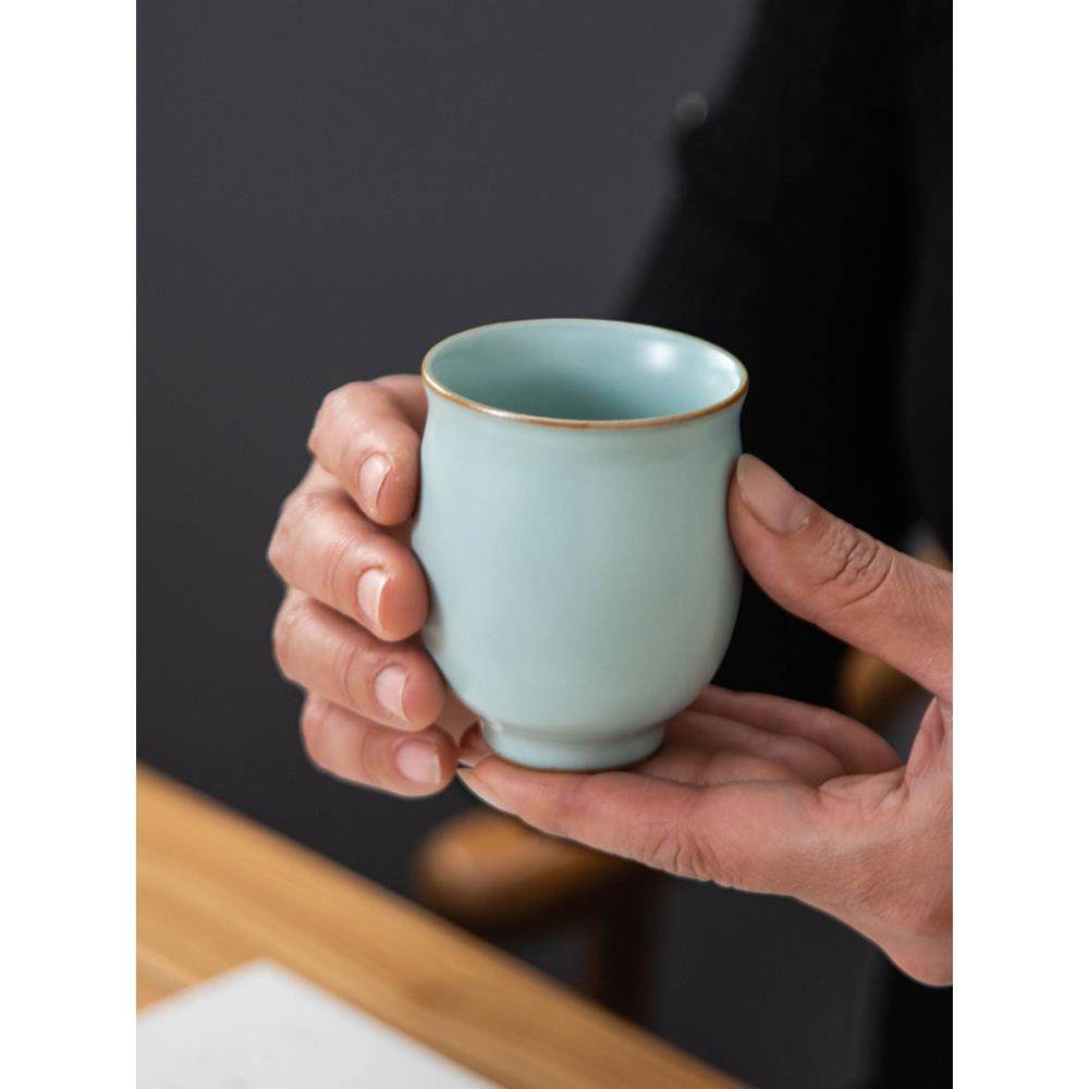 汝窑小茶杯女主人杯单杯高端单个可养品茗杯男士个人专用定制刻字,餐饮具,茶杯,淘宝优惠券,粉丝福利购,淘宝优惠卷
