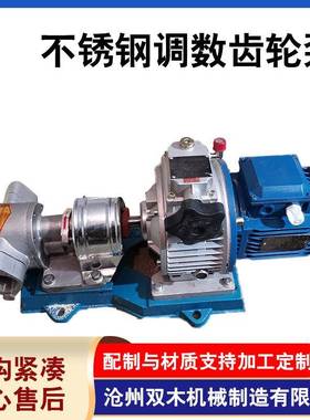 豆制品泵不锈钢调数齿轮泵无极调速ZYB-83.3渣油泵