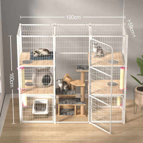 猫别墅超大拼接猫城堡猫笼子超大自由空间大型超大三层豪华多猫笼
