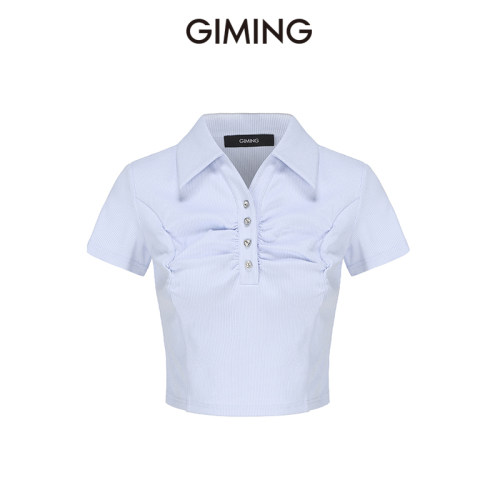GIMING短款修身针织短袖